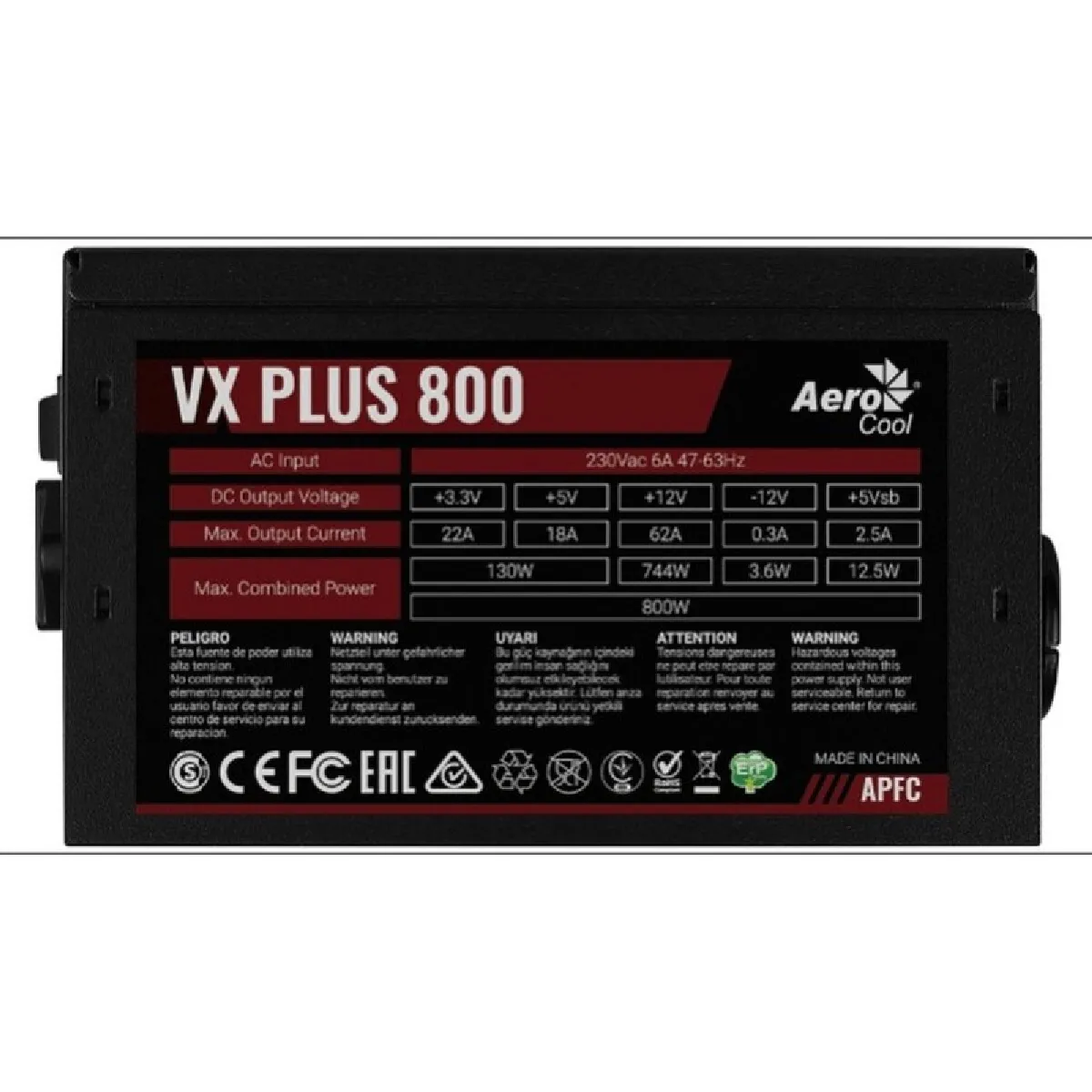 AeroCool VX PLUS 800 - 800W