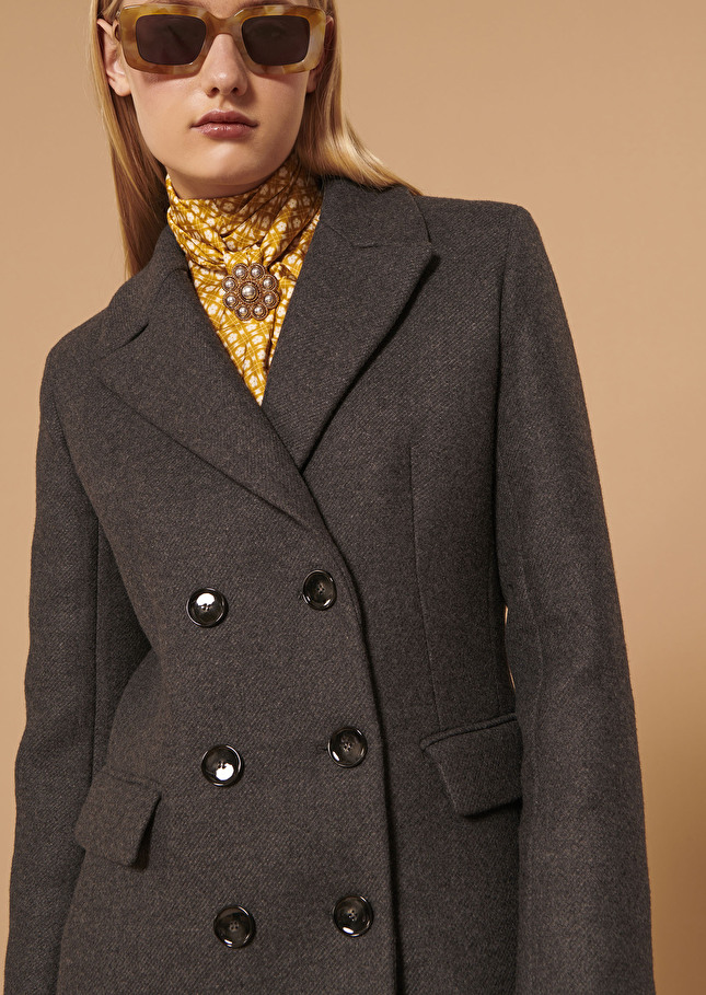 Manteau Marziagris en drap caban