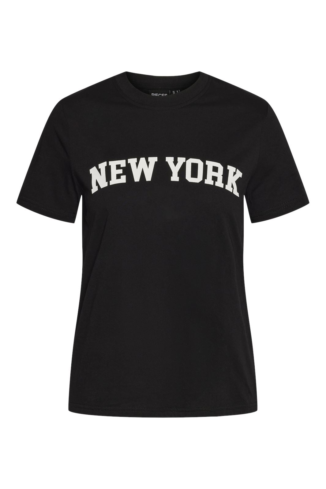 Pieces Pcaya Ss Tee Mm 4523984 black bright white new york