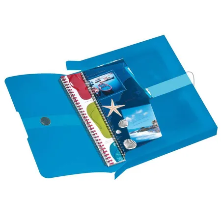 Herlitz Sammelbox PP A4 blau transparent 40mm
