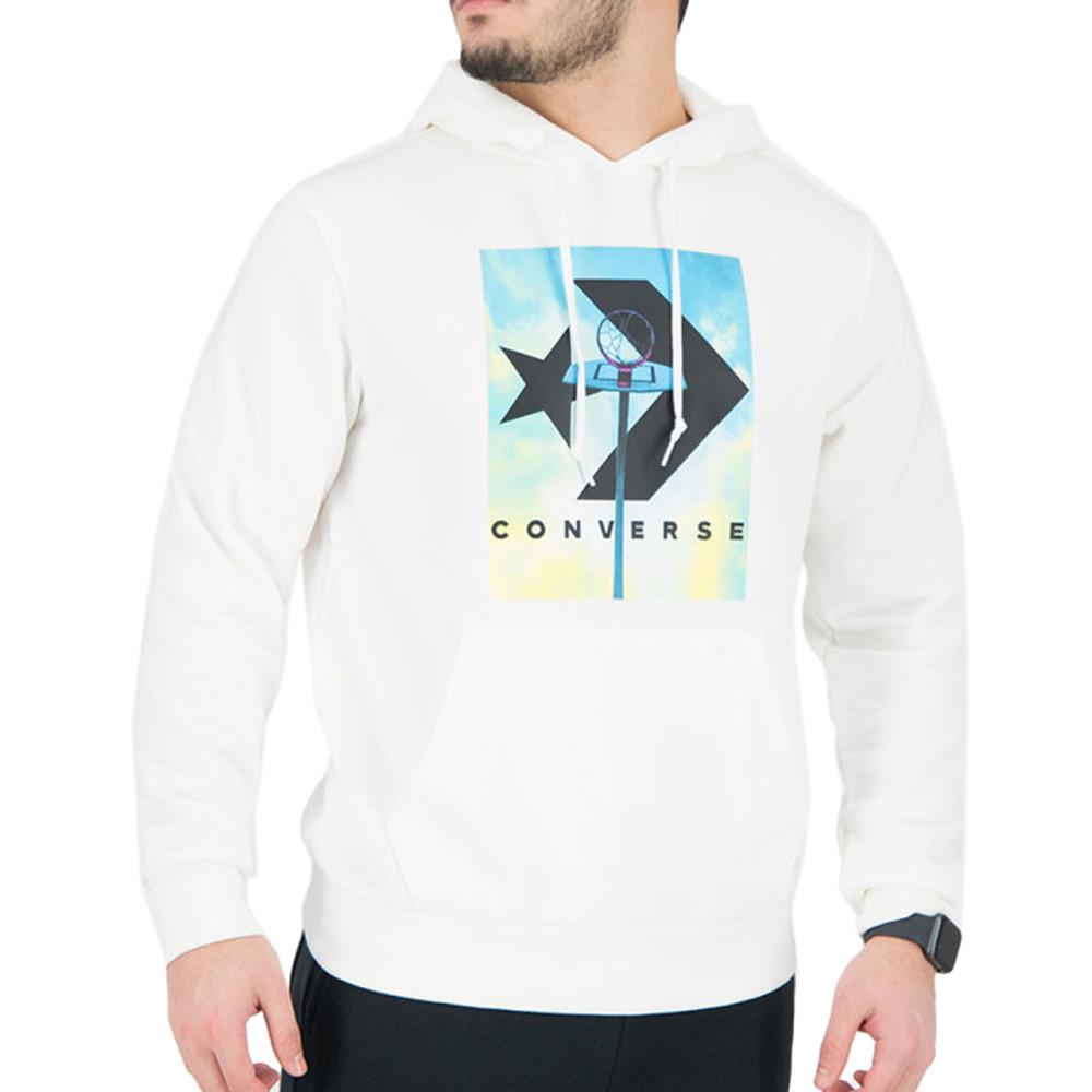 Converse Sweat à Capuche Blanc Homme Converse Dreamer