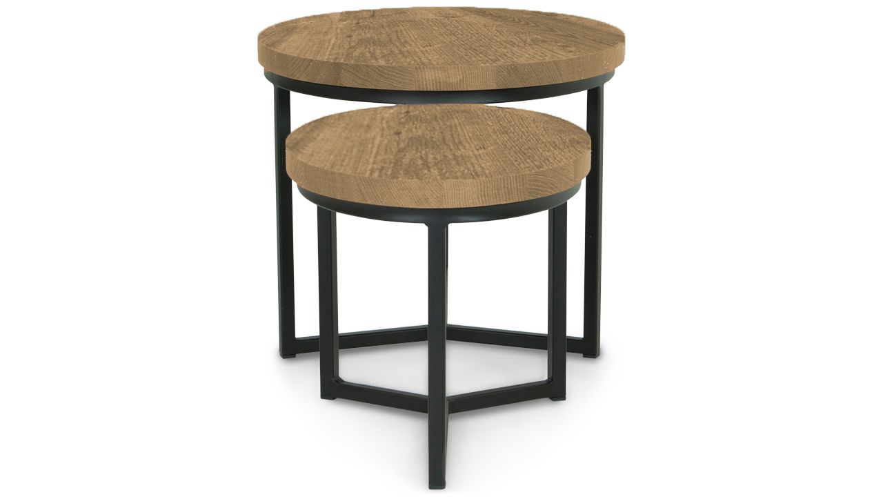 Salontafelset Oldwood -  Braun B71 x D52 x H43 cm