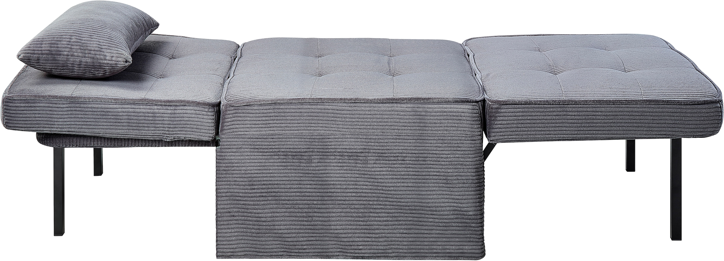 ATLANTIC home collection Schlafsofa »Finn« wandelbar zum Loungesessel, Relaxliege und Gästebett, inkl. Kissen