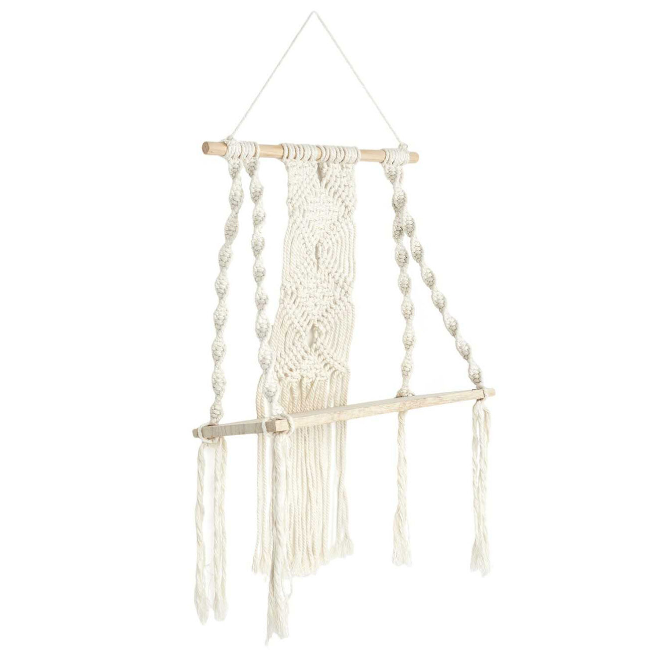Home Deco Factory Etagère déco Boho beige/marron - 30x50x15 cm