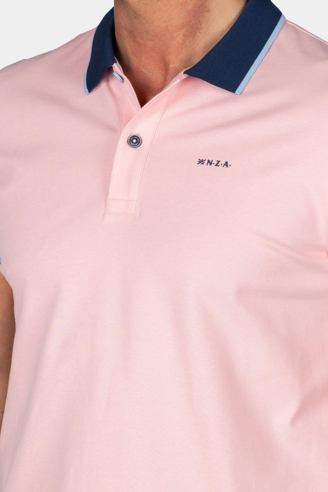 NZA roze heren polo