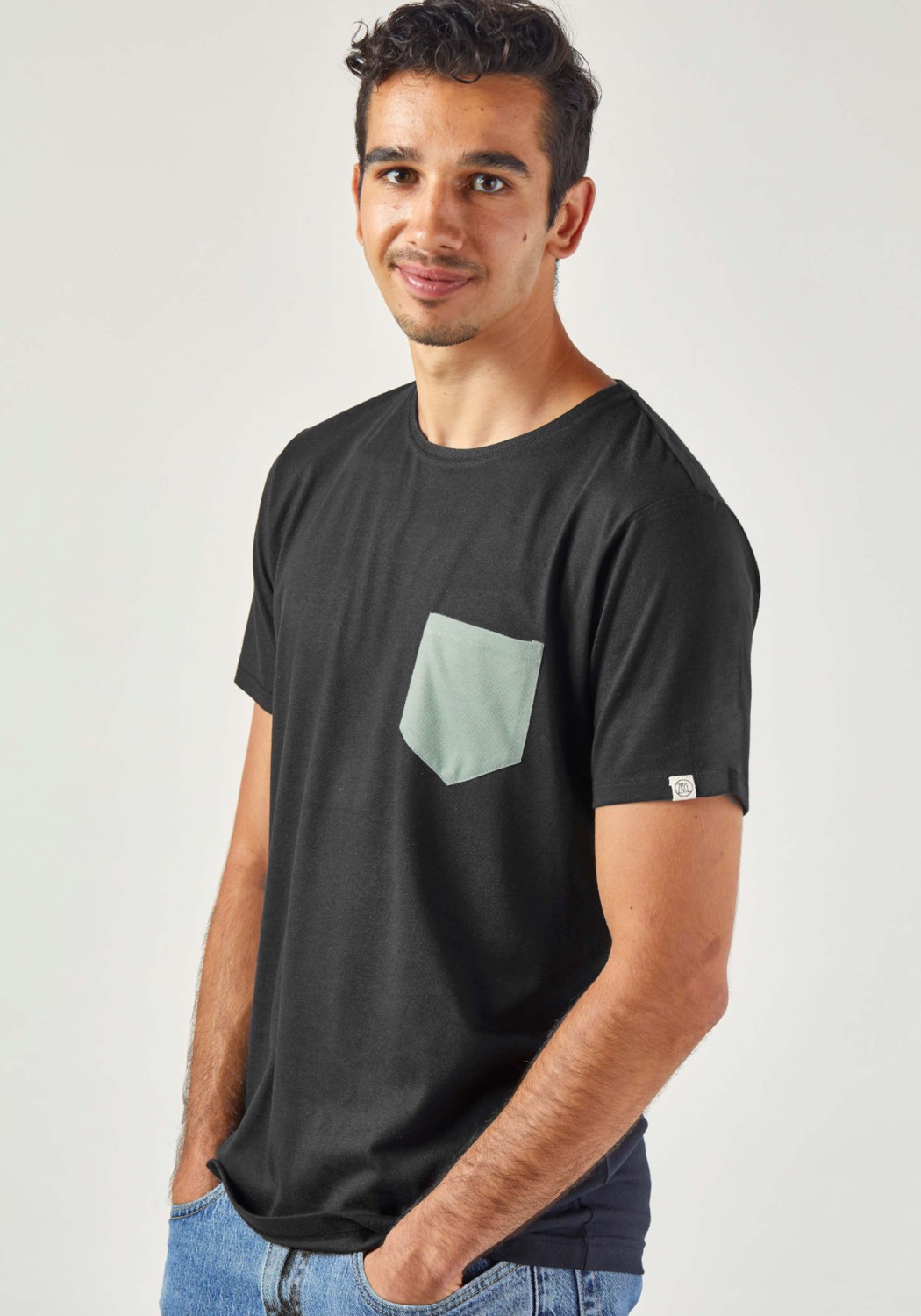 WE ARE ZRCL Herren-T-Shirt Pocket Black/Light Green