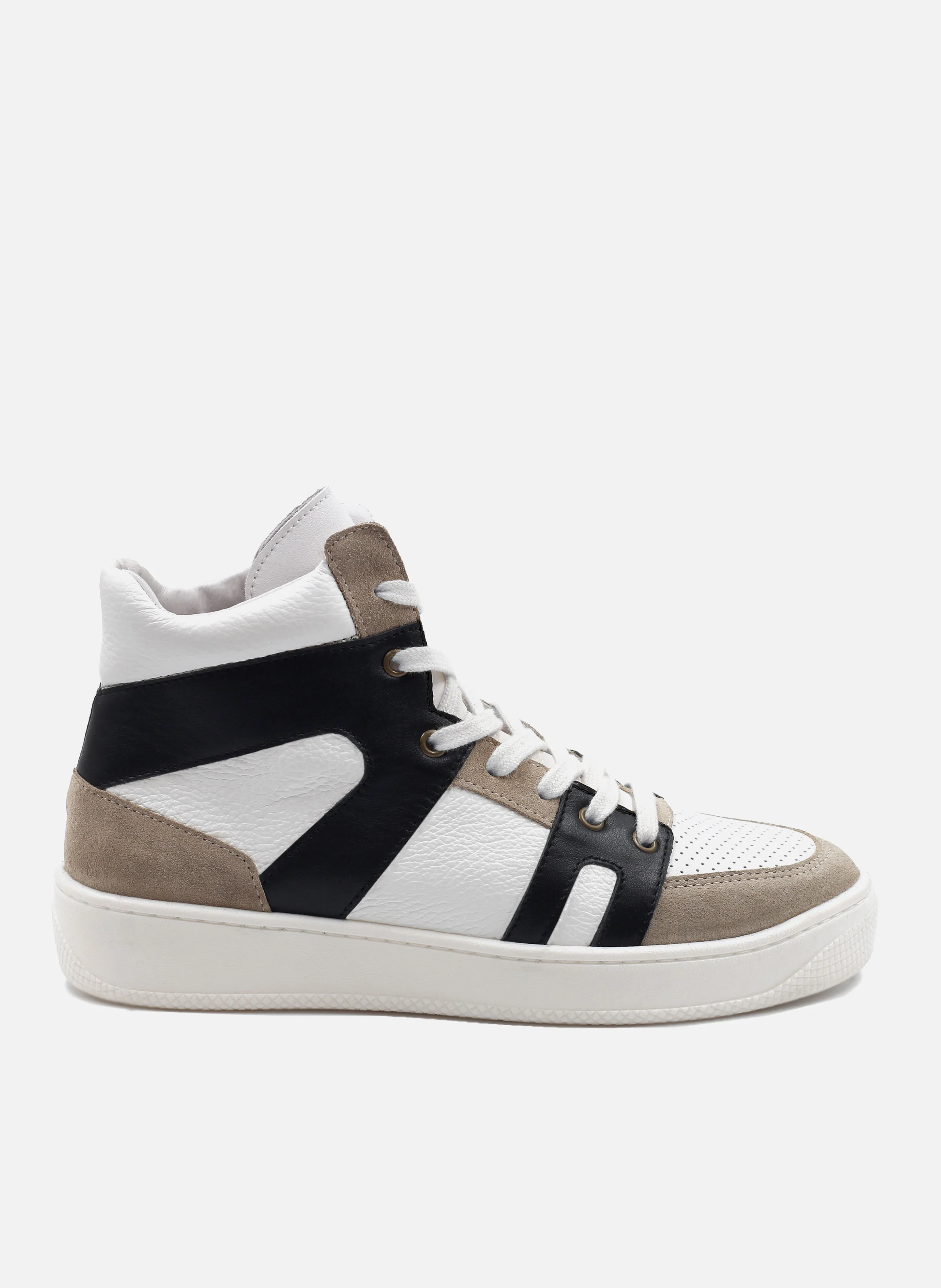 Baskets montantes cuir | Multicolore