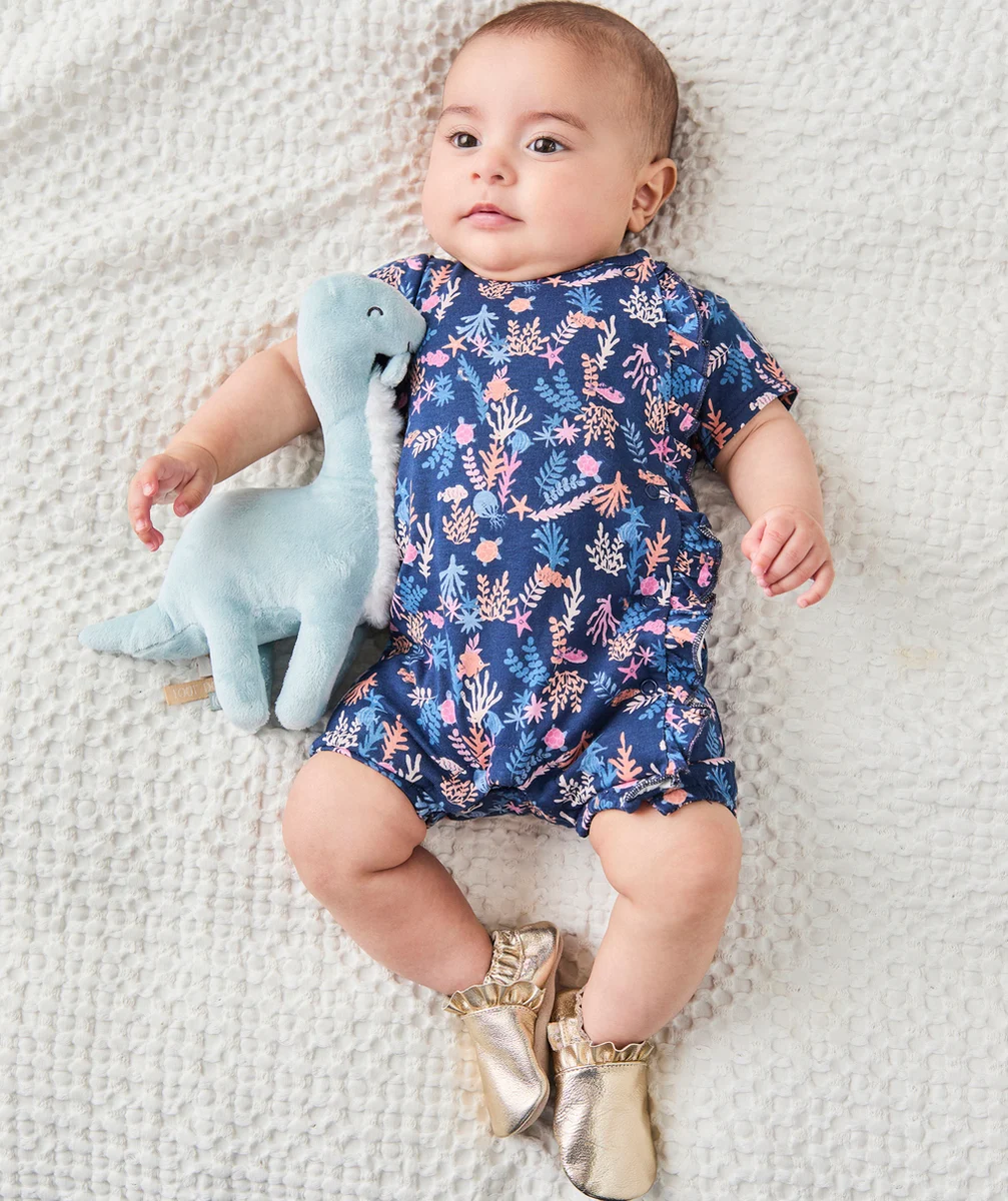 DORS BIEN SHORT EN COTON BIO BLEU MARINE ET IMPRIMÉ