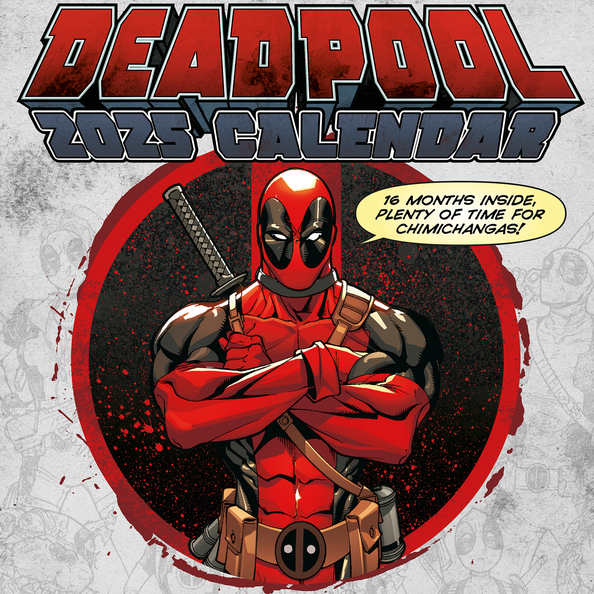 Broschürenkalender 2025 - mehrfarbig - Deadpool - 30x30 cm