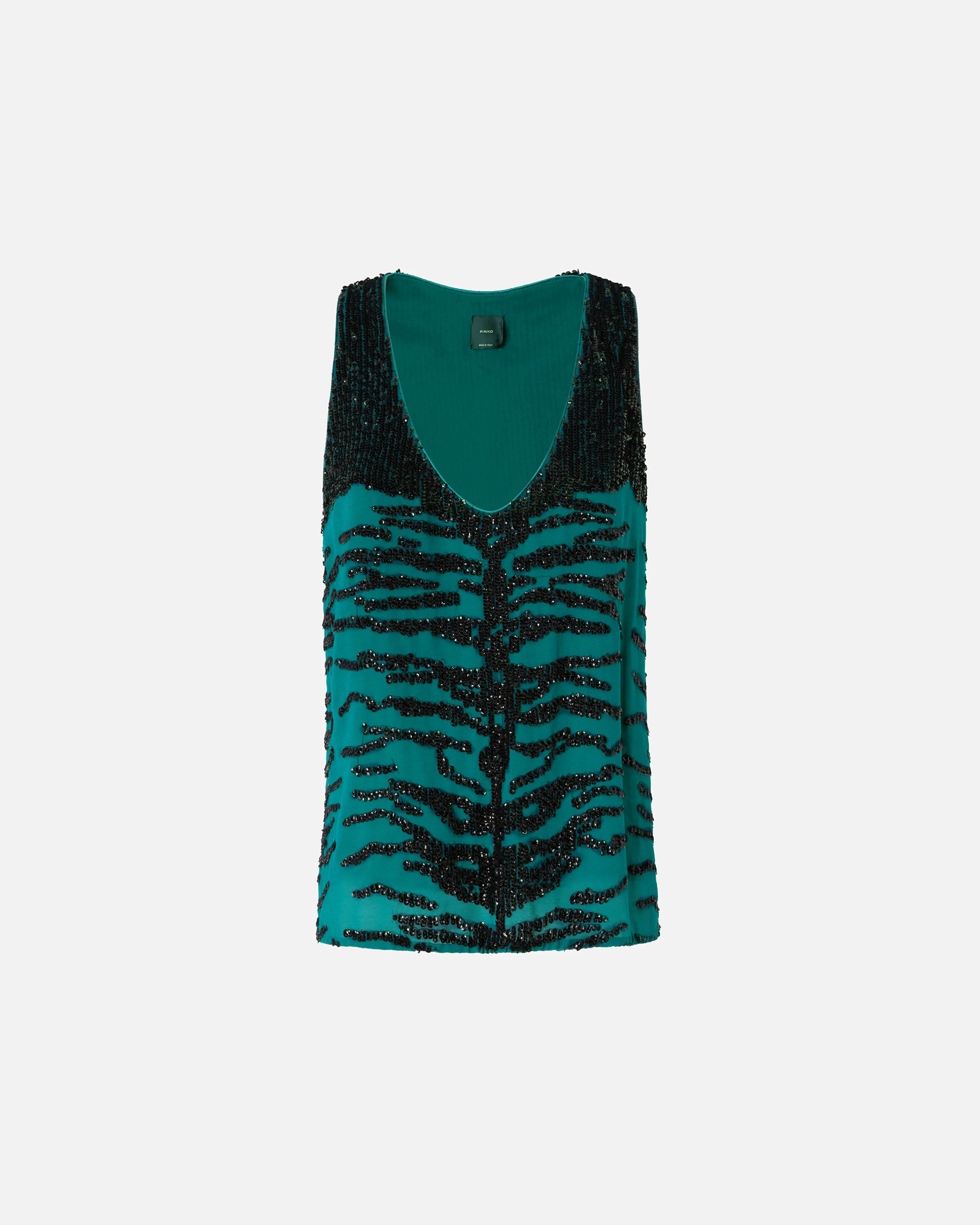 Top à paillettes motif zébré | Multicolore