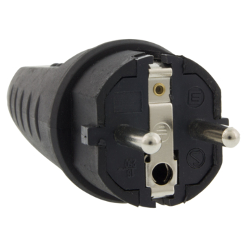 Stekker Rubber Geaard Spatwaterdicht Zwart