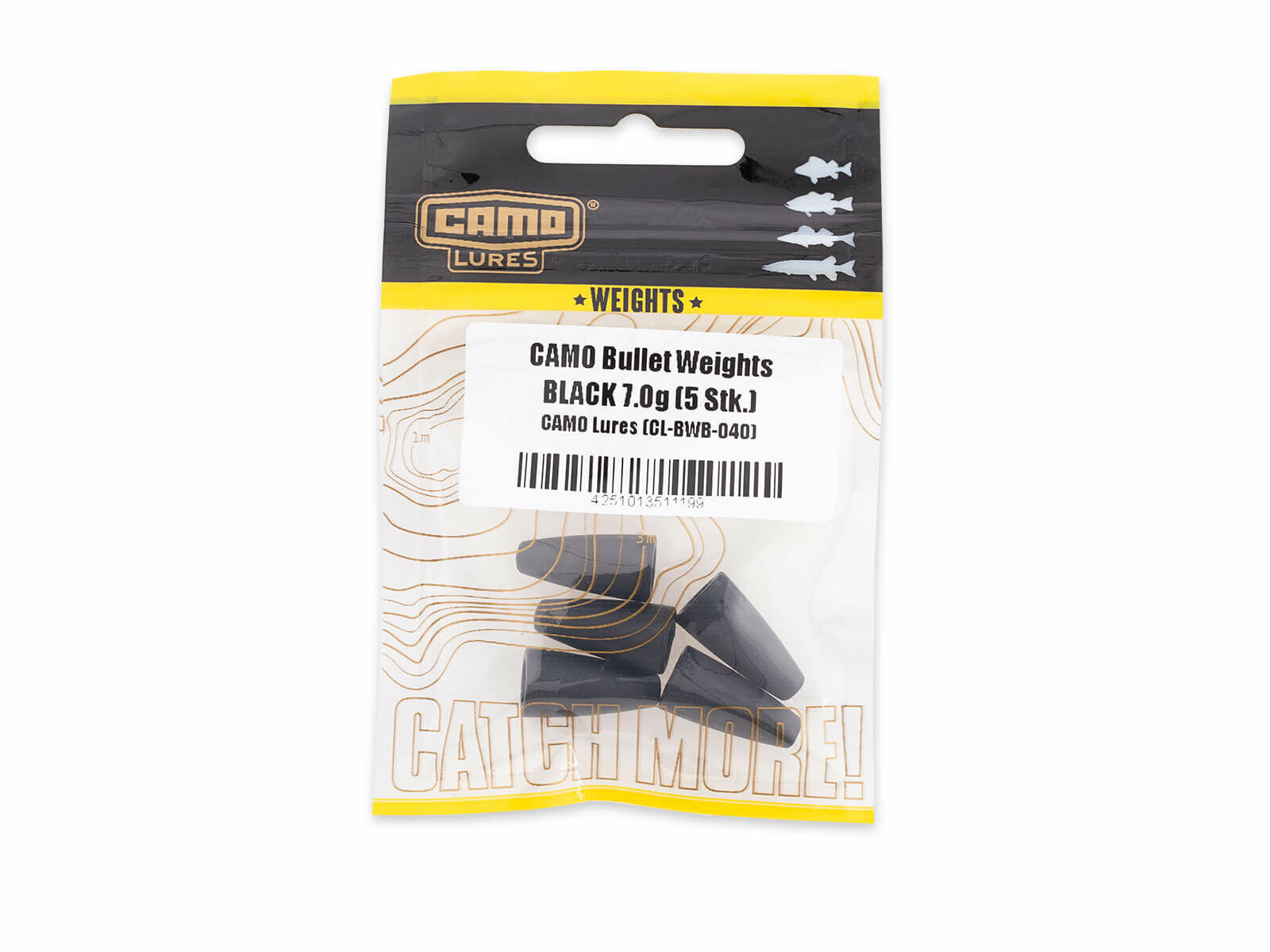 CAMO Bullet Weights - BLACK 7.0g (5 Stk.)