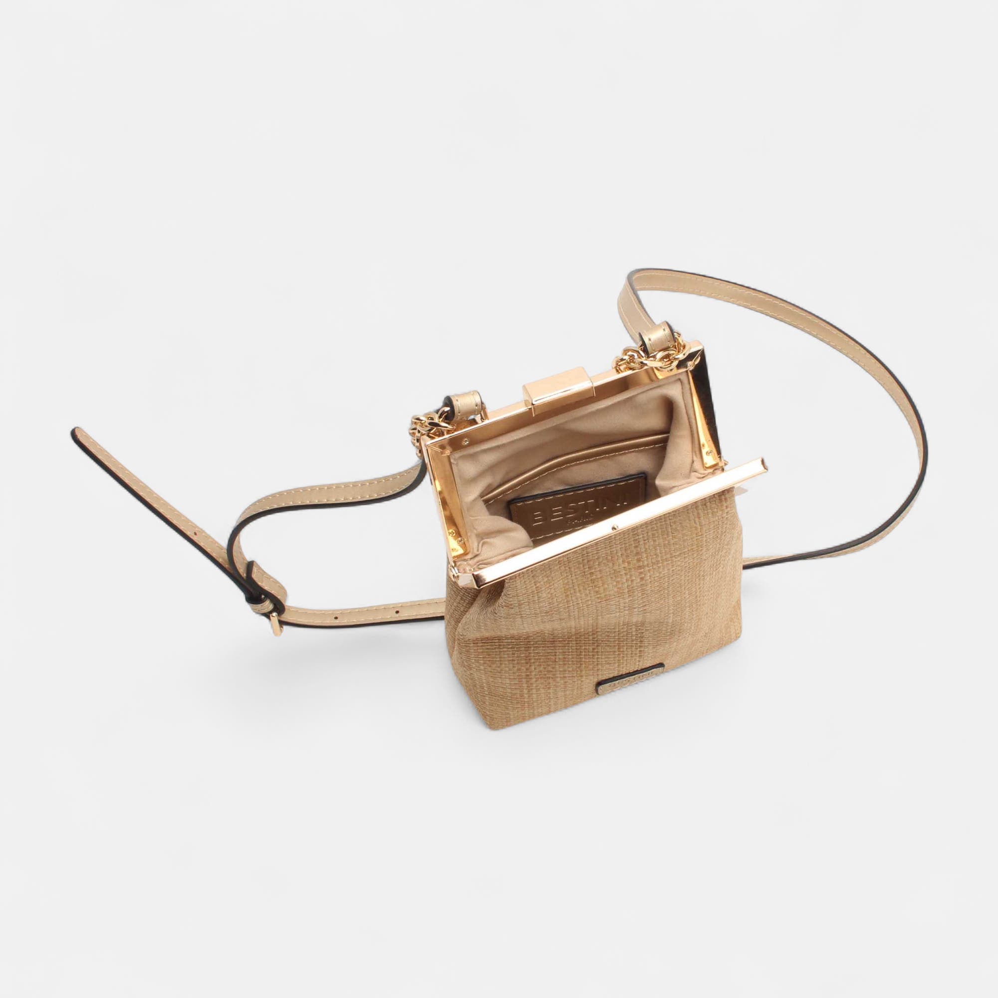 Sac bandoulière or