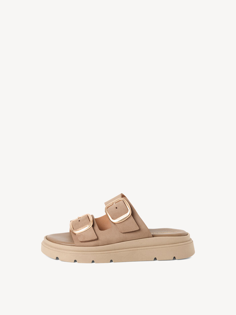 Leren Slipper - beige