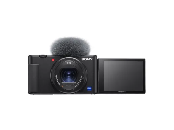 Sony VLOGCAM ZV-1A - Digitalkamera - kompakt - 20.1 MP - 4K / 30 fps - 2.7x optisk zoom - ZEISS - Wi-Fi, Bluetooth - sort