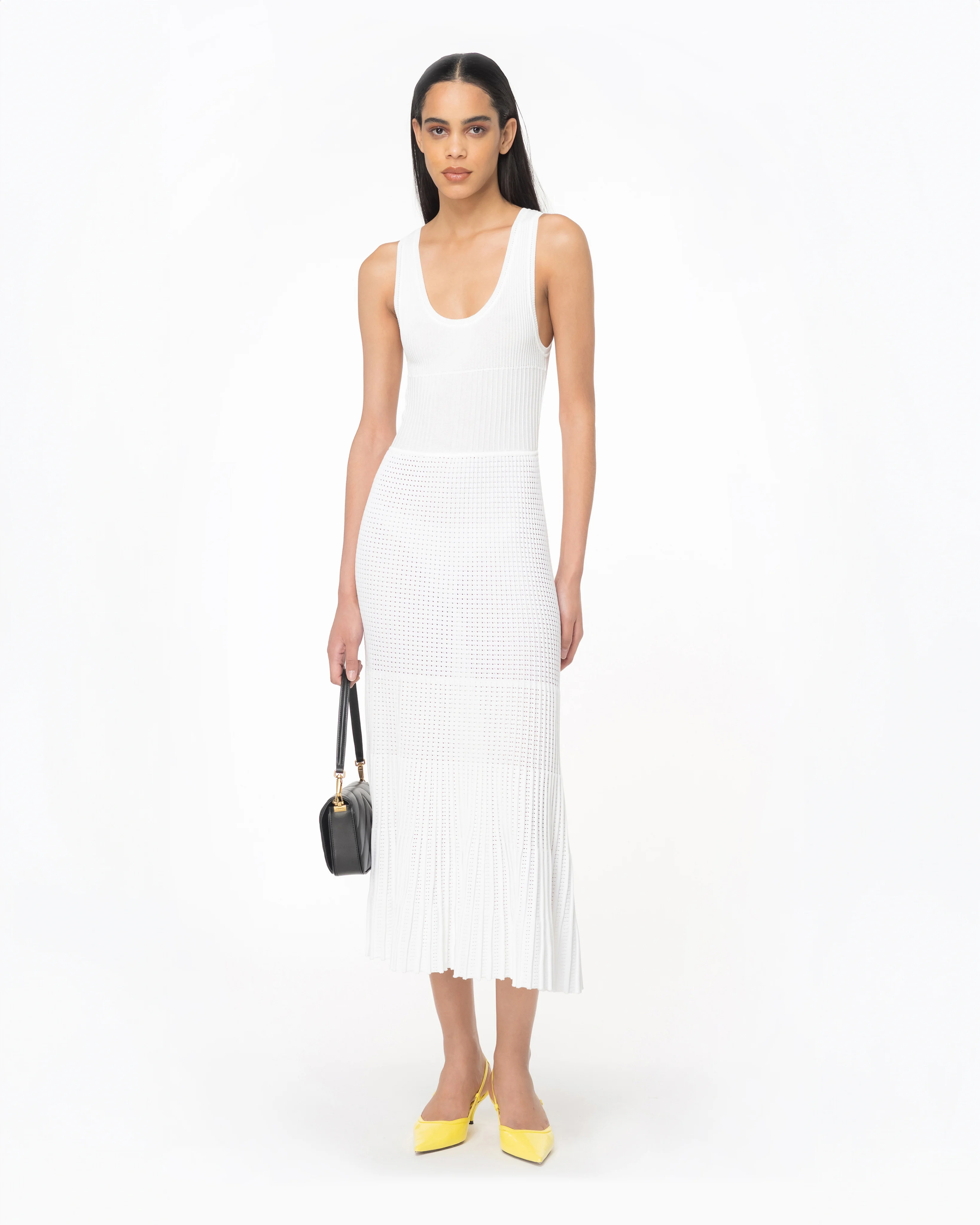 Robe plissée | Blanc