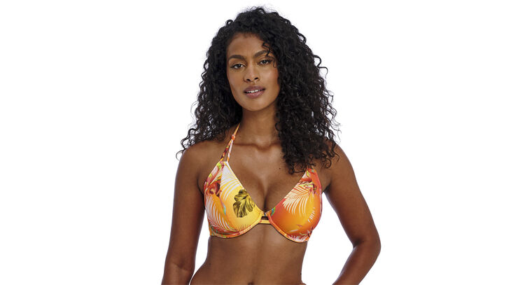 Freya MIAMI SUNSET UW HALTER BIKINI TOP Papaya
