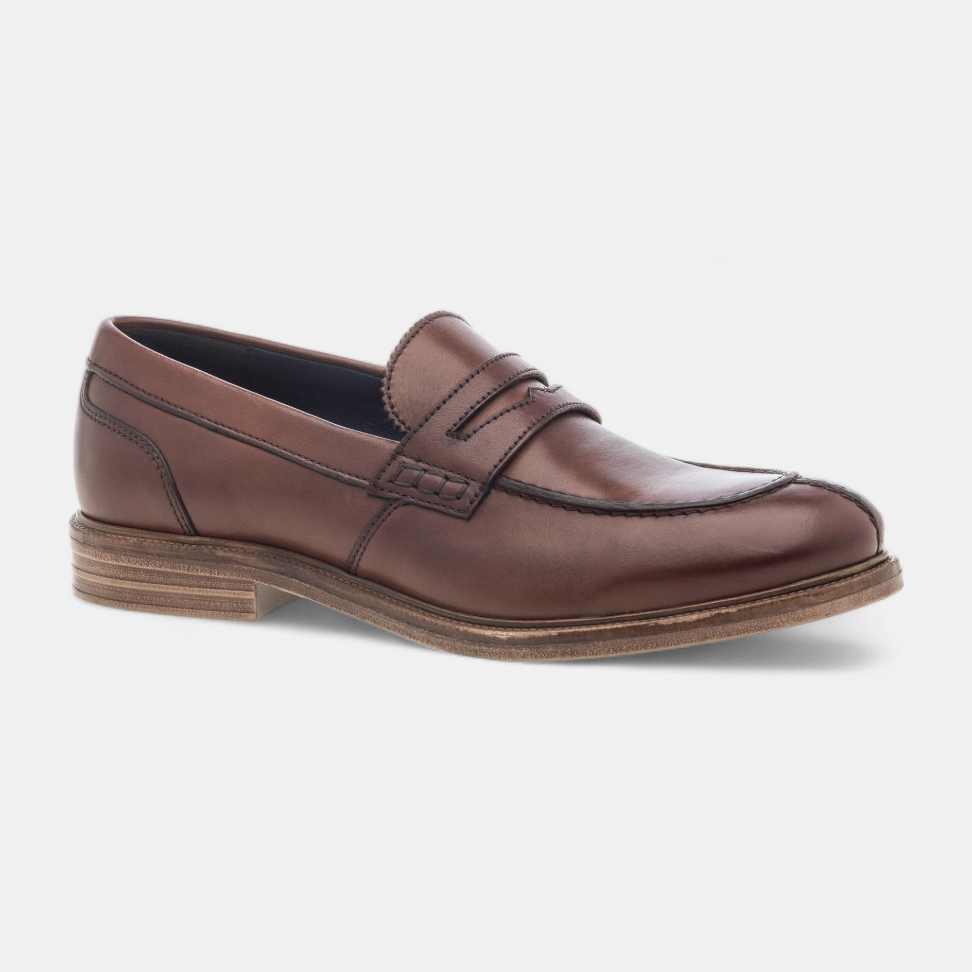 Mocassins Homme en cuir cognac