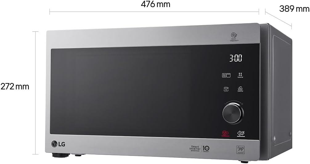 LG Electronics MH 6565 CPS Mikrowelle / 47.6 cm/akustisches Signal bei Programmende/edelstahl