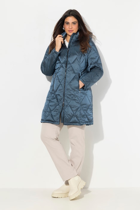 HYPRAR Steppjacke, Kapuze, 2-Wege-Zipper, Zipptaschen
