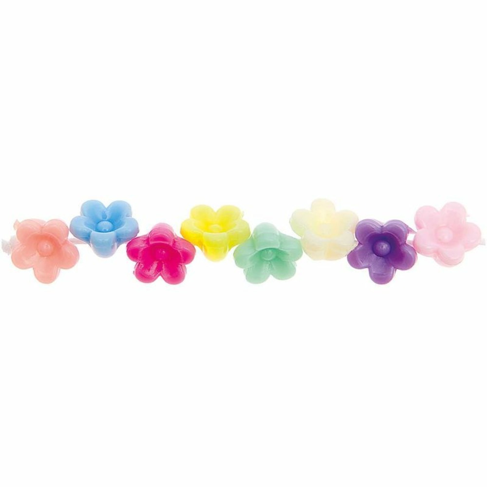 40 perles fleur 11 mm - pastel
