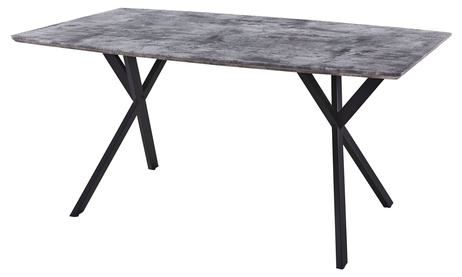 Tisch Leon Betonoptik/schwarz 160 x 76 x 90 cm