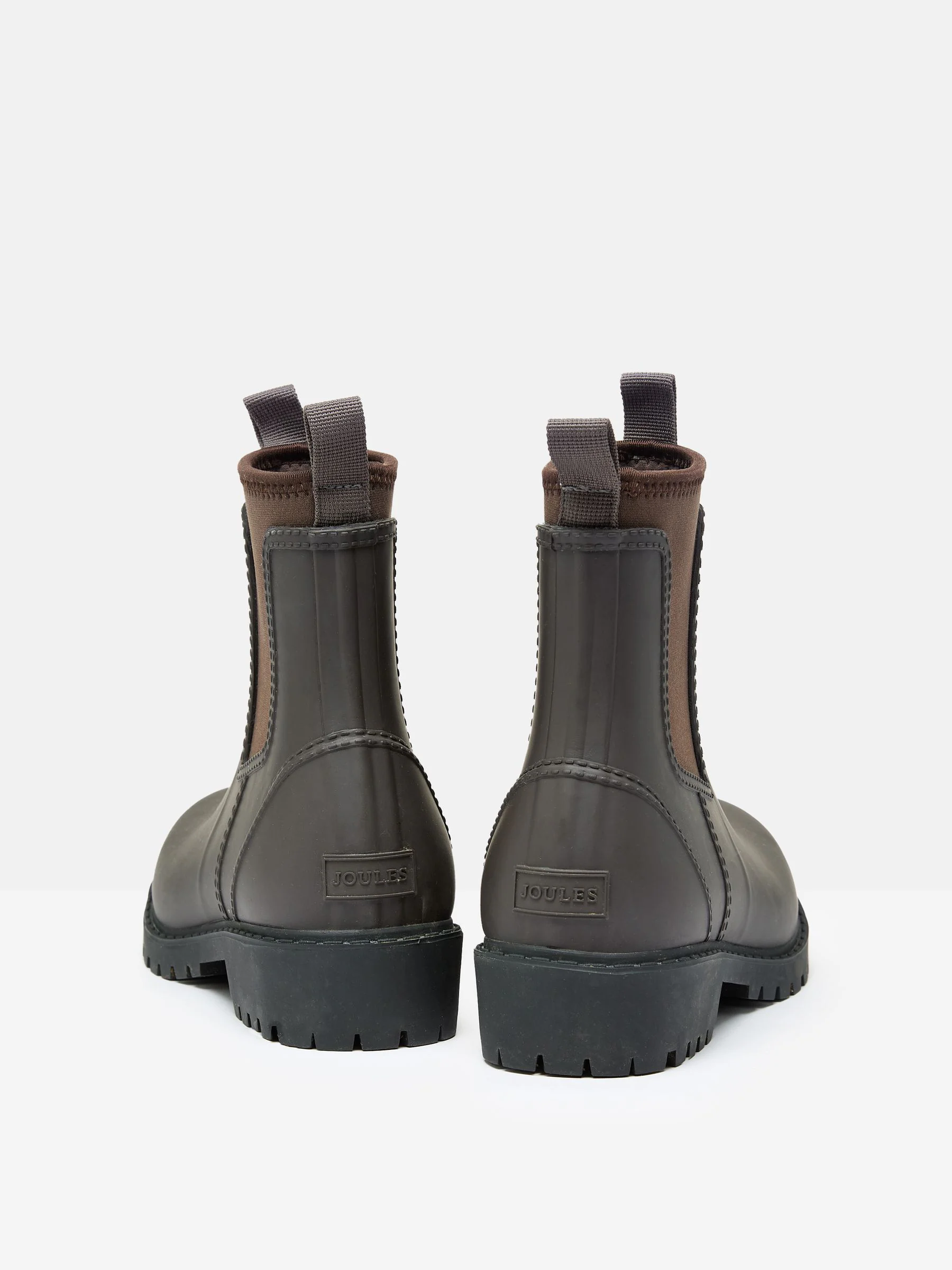 Chocoladebruin - Joules Oakfield Short Neoprene Lined Wellies