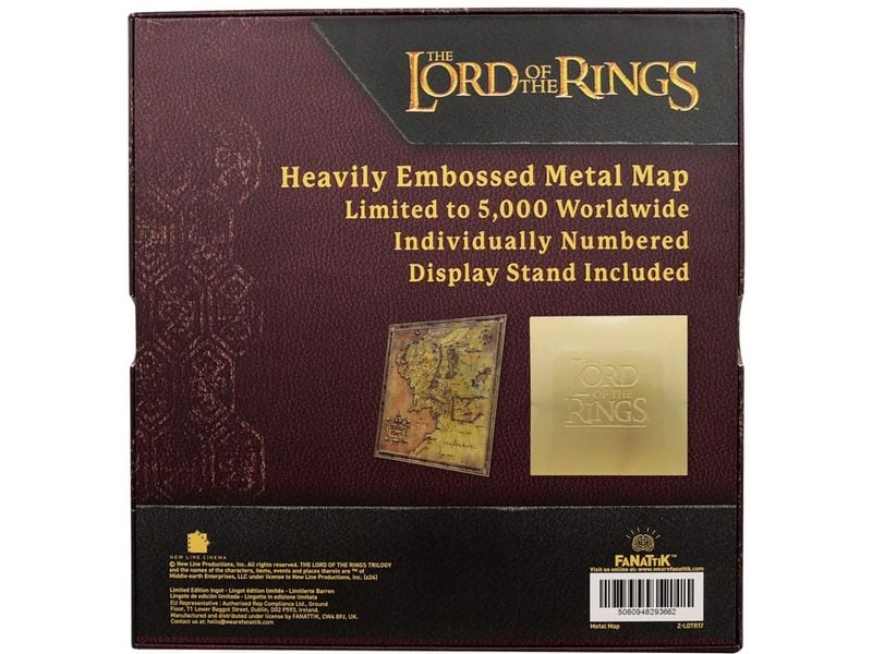 FaNaTtik Lord of the Rings Replica Map Limited Edition Brau Sammelobjekt aus dem Herr der Ringe-Universum