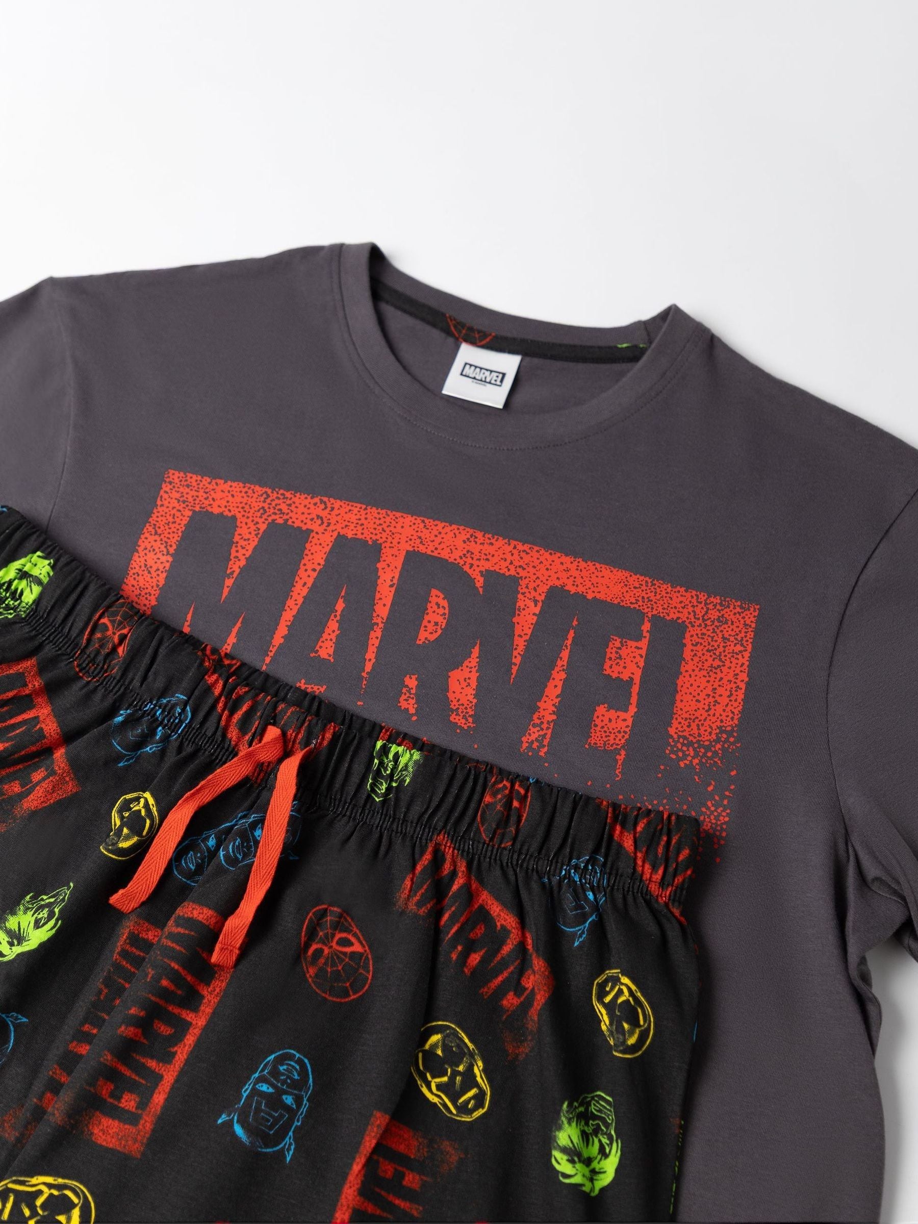 Vanilla Underground Marvel Avengers 100% Cotton Short Sleeve Long Leg Pyjamas Set