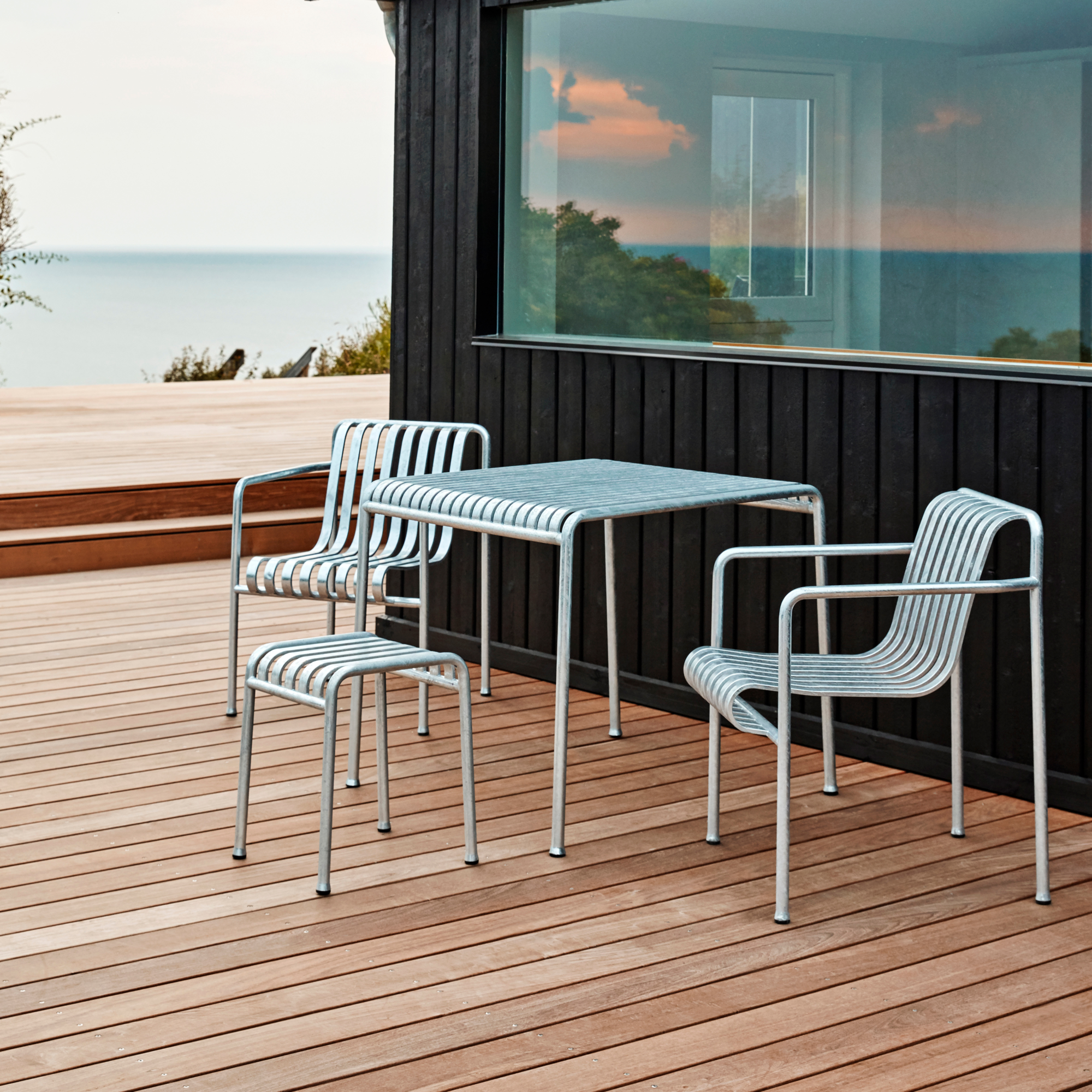 Tuinstoel Palissade Dining met armleuning hot galvanised