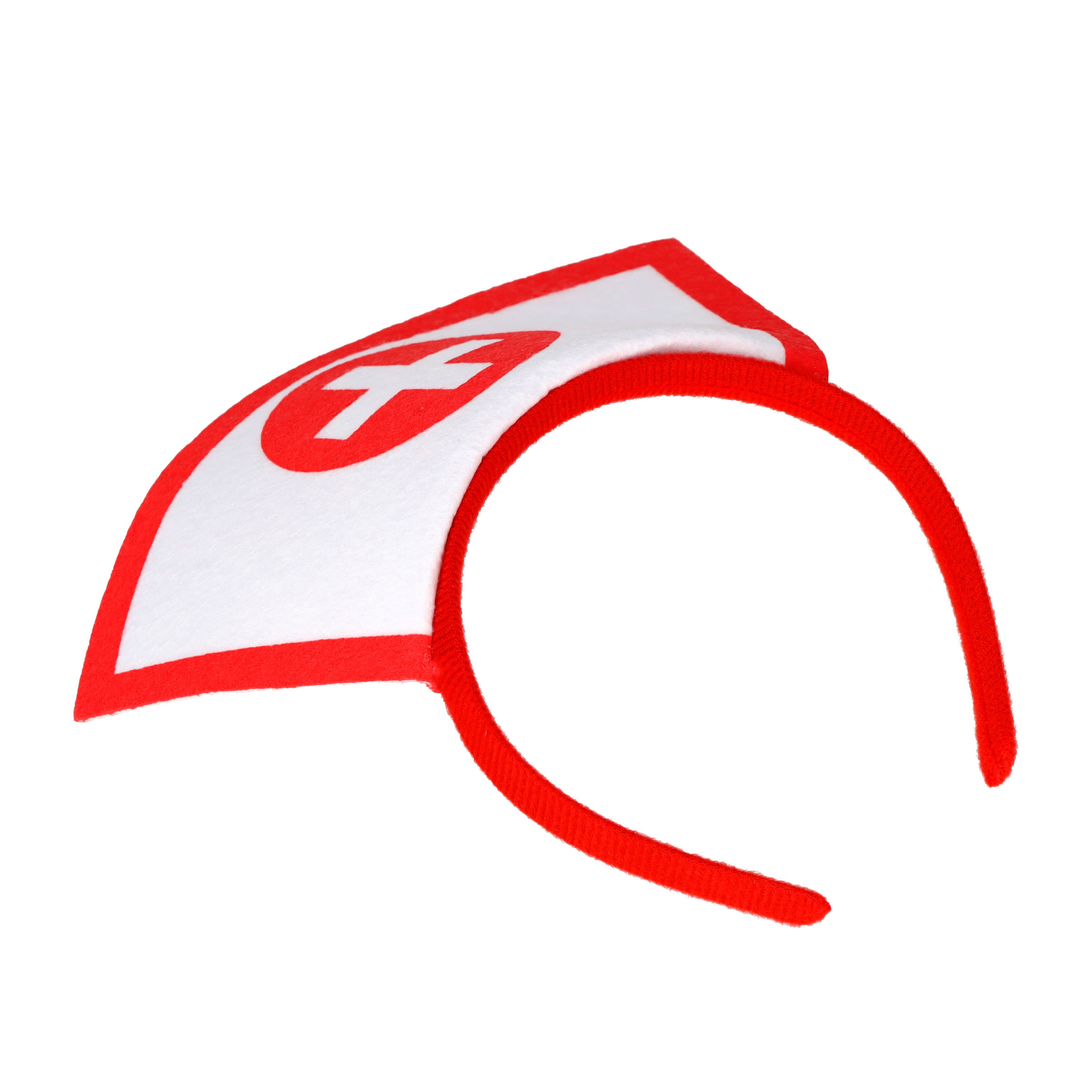 Krankenschwester Haarreif Fasnachts Ärztin Kostüm Zubehör Motto Party Accessoire Halloween Foto Requisite - Rot / Weiss