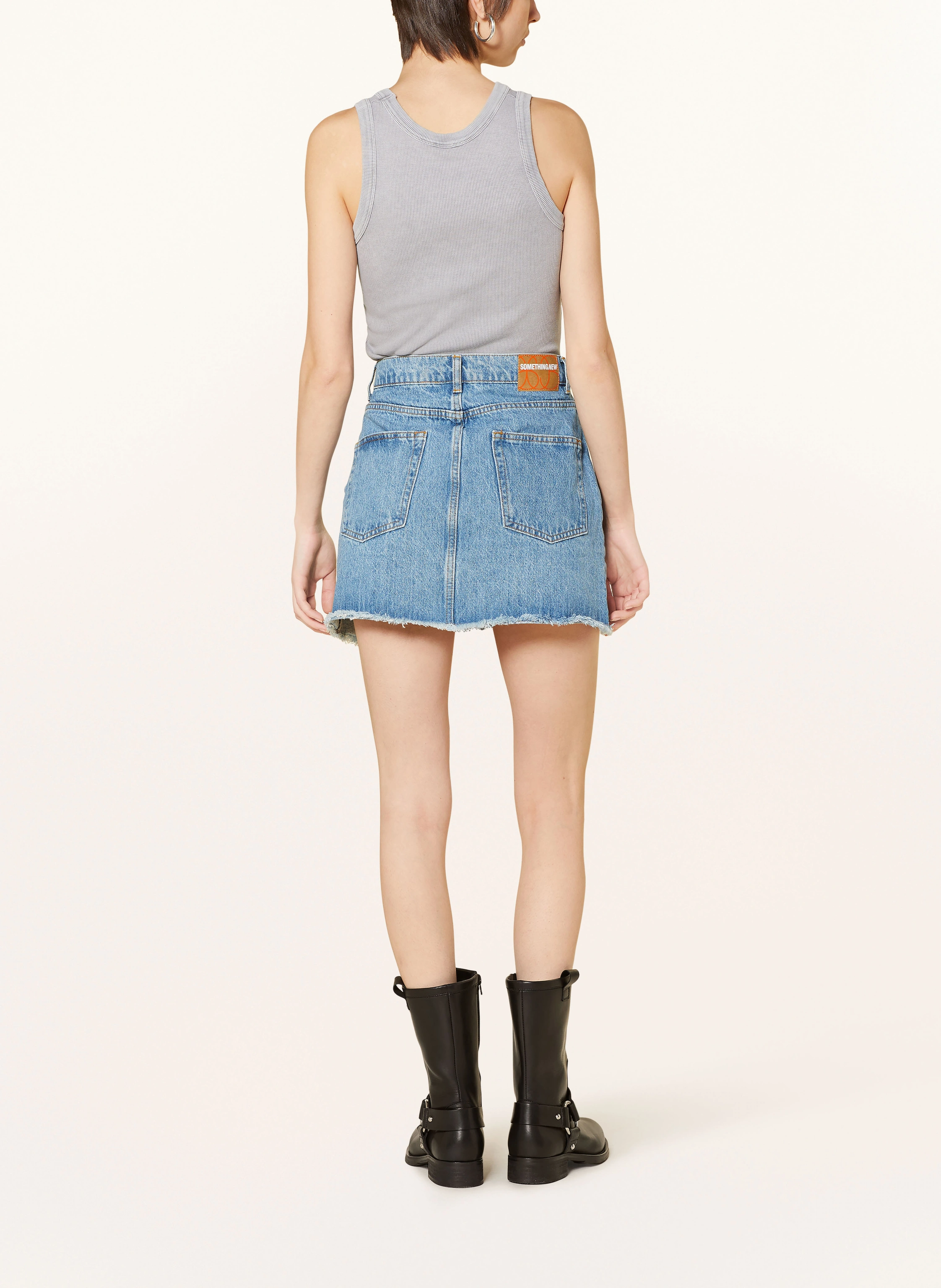 SOMETHINGNEW Jeansrock SNWENDA in Wickeloptik