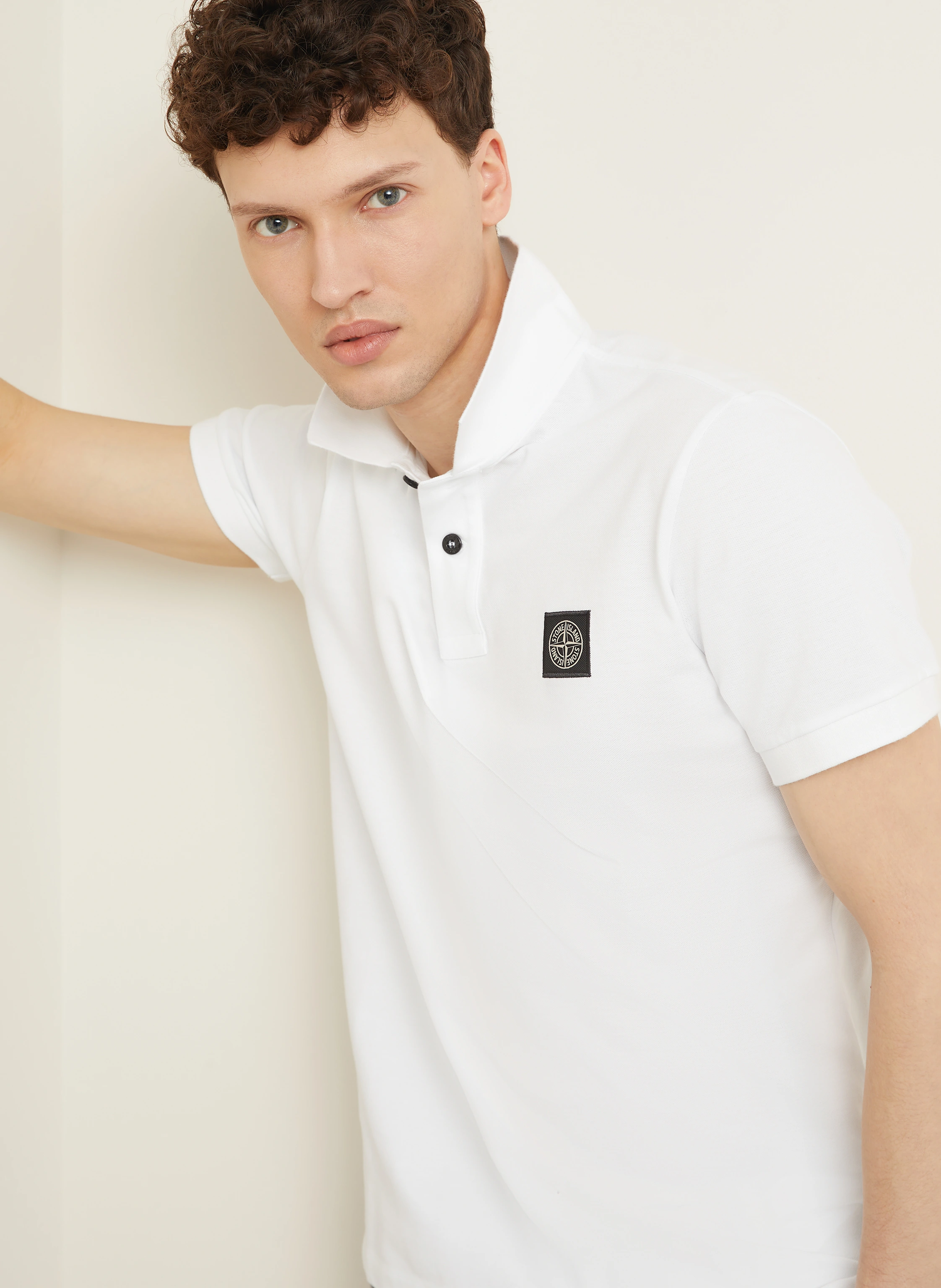 STONE ISLAND Piqué-Poloshirt Slim Fit