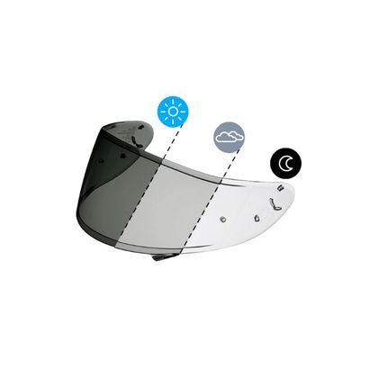 Ecran casque Shoei CWR-1 TRANSITIONS - NXR / X-SPIRIT 3 - Incolore