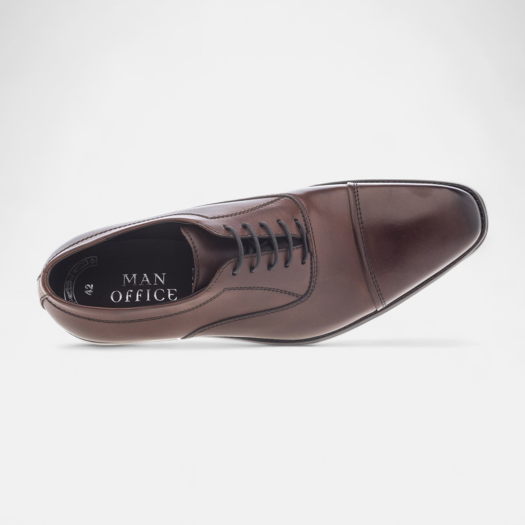 Derbies Homme en cuir cognac