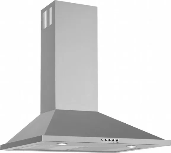 SILVERLINE Basic SL 2240-60RF - Hætte - skorsten - bredde: 59.8 cm - dybde: 45 cm - udtrækning og recirkulation (-) - stål
