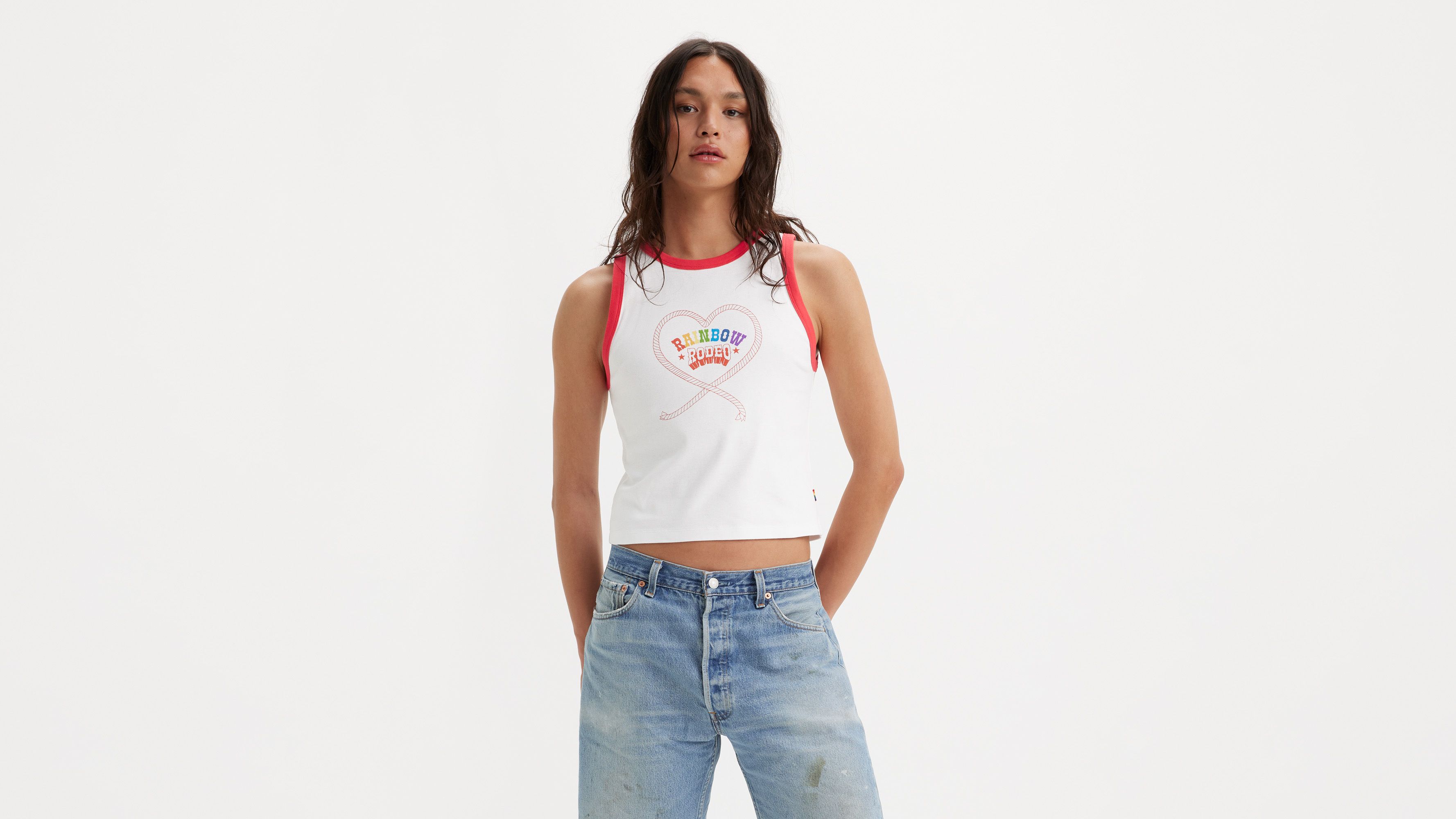 Levi's® Pride Débardeur graphique Olivia - Bright White - Blanc