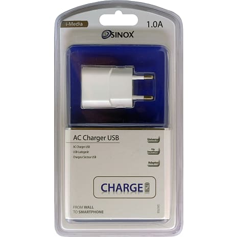 SINOX SXI703 220Volt -1A lader - hvid