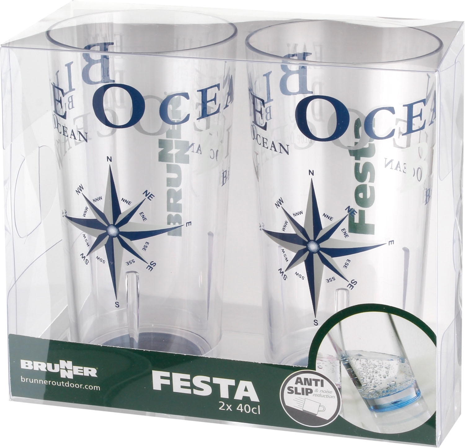 Saftglas 2 Stück Blue Ocean 40cl