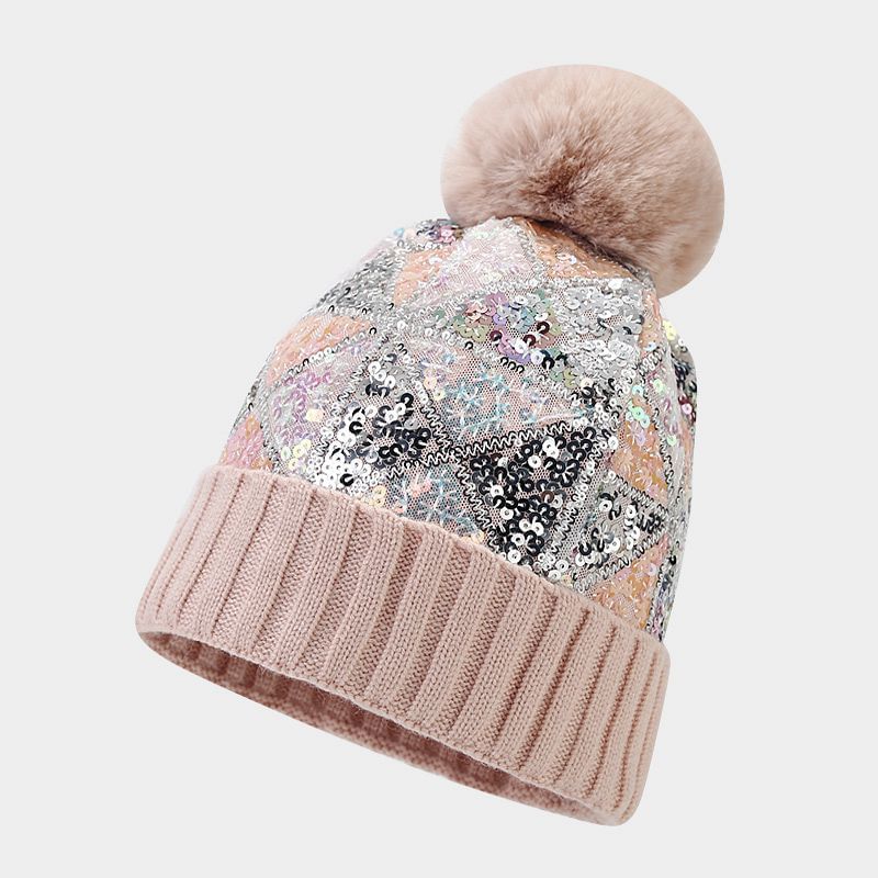 KOKOBOLA - Gebreide muts met pailletten en pompons