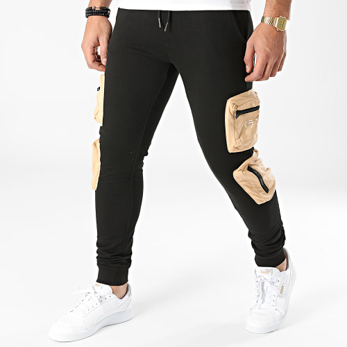 Pantalon Jogging E8 Noir Beige
