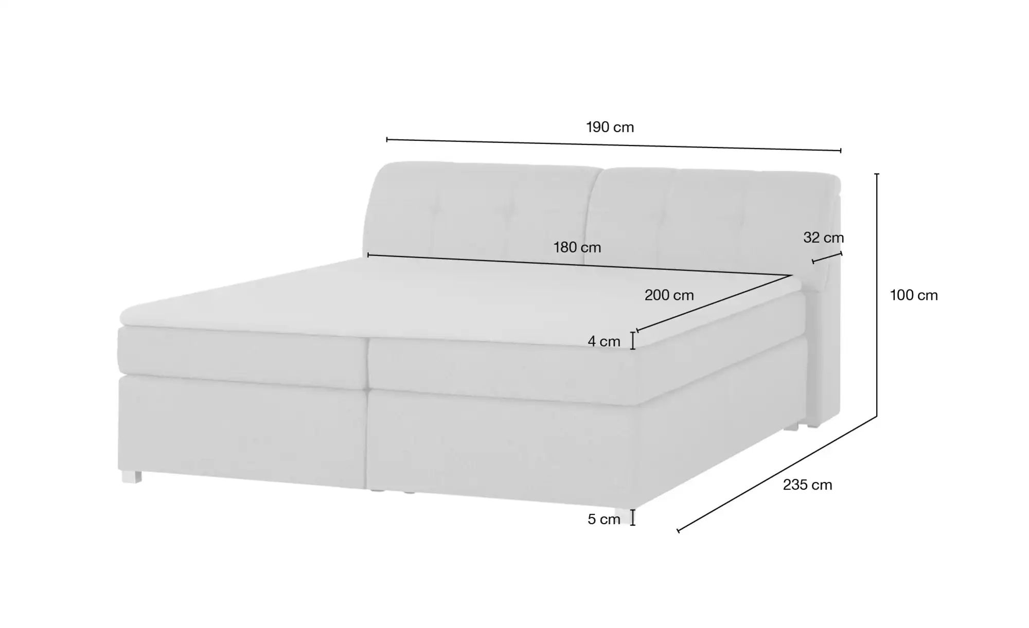 switch Boxspringbett Lumo