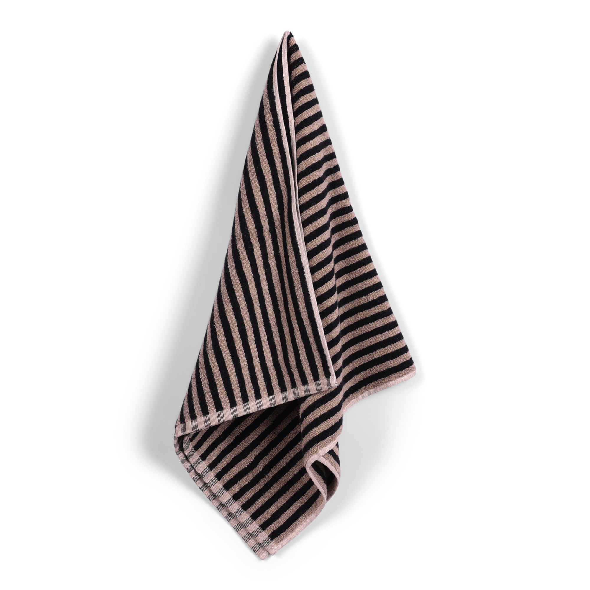 Handdoek Kate beige black 50x100 cm