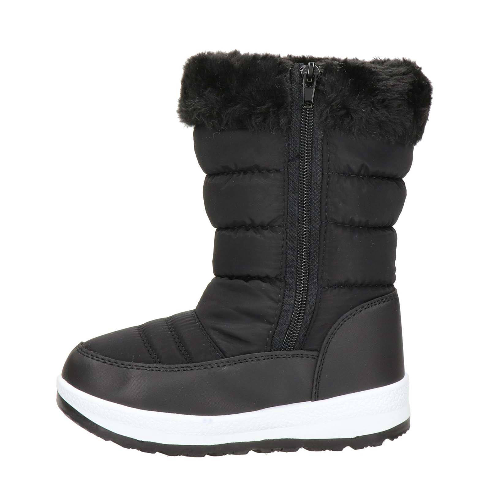 Snow Fun snowboots met strass steentjes zwart