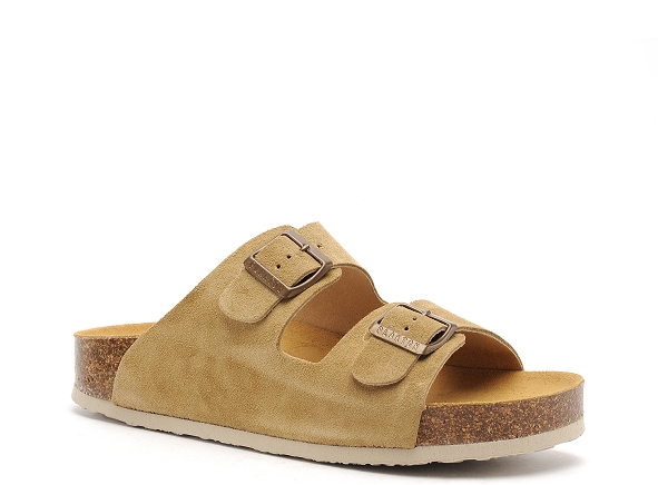 Plakton mules et sabots plats femme cp beta beige