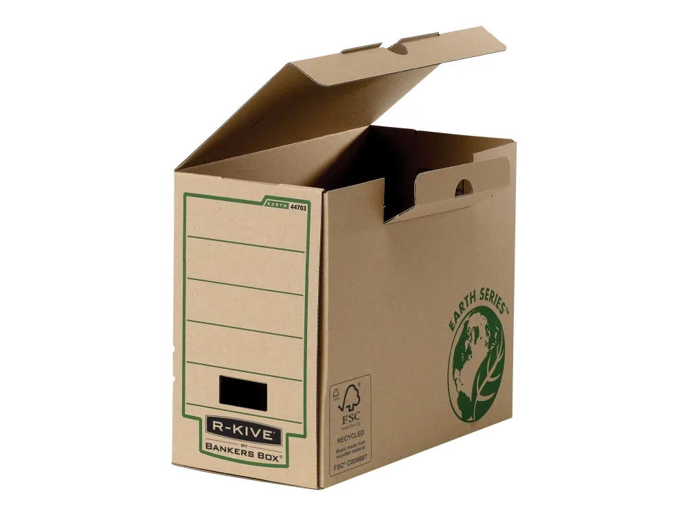 R-Kive Earth - Boksfil - rygbredde: 150 mm - for A4 (210 x 297 mm) - brun