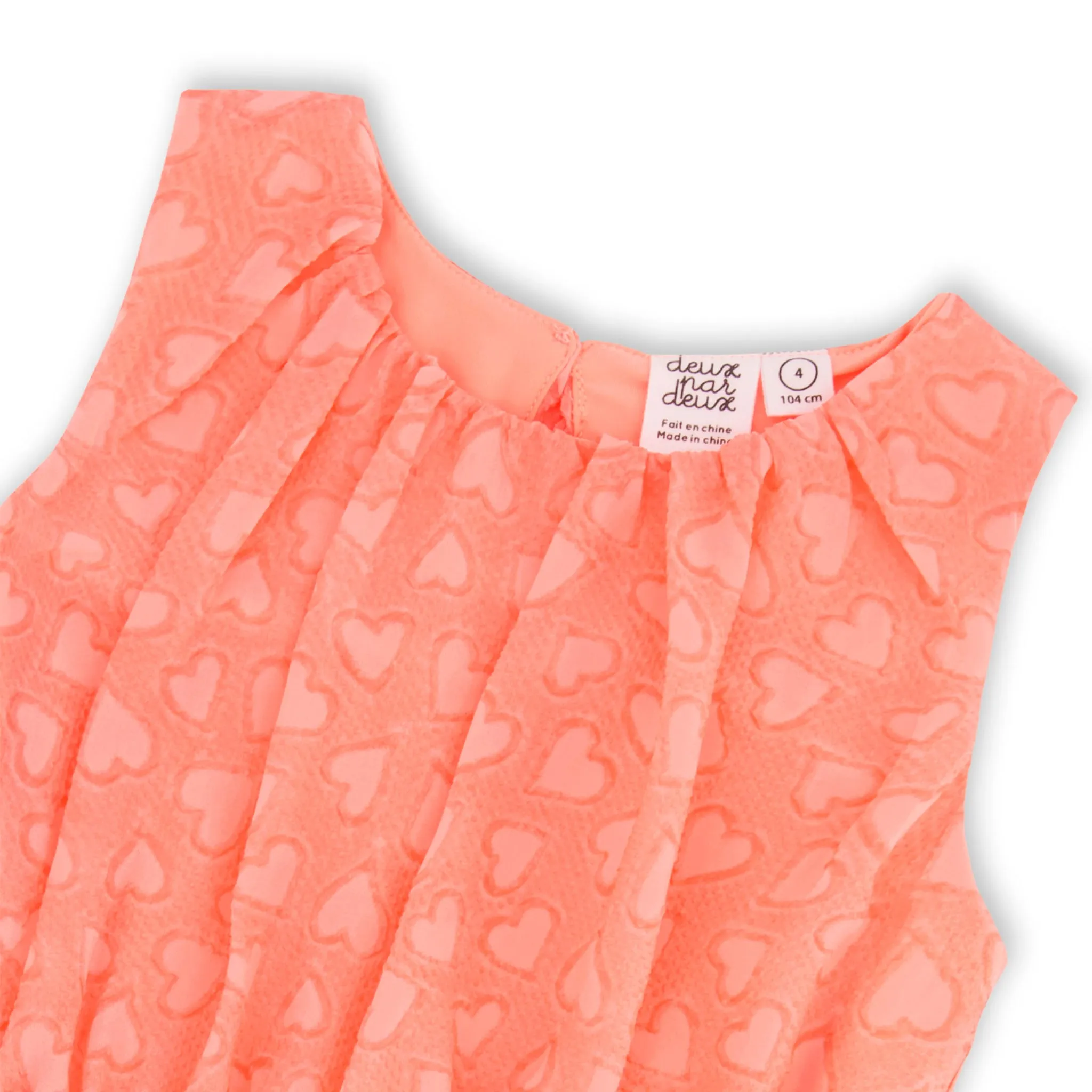 Deux par Deux Robe Chiffon Coeur 3-6ans