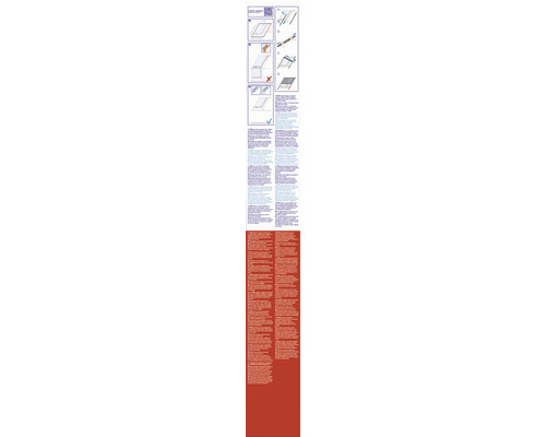 Tesa® aluminium dakraam plisségordijn, profielen telescopisch tussen 116 cm en 164 cm
