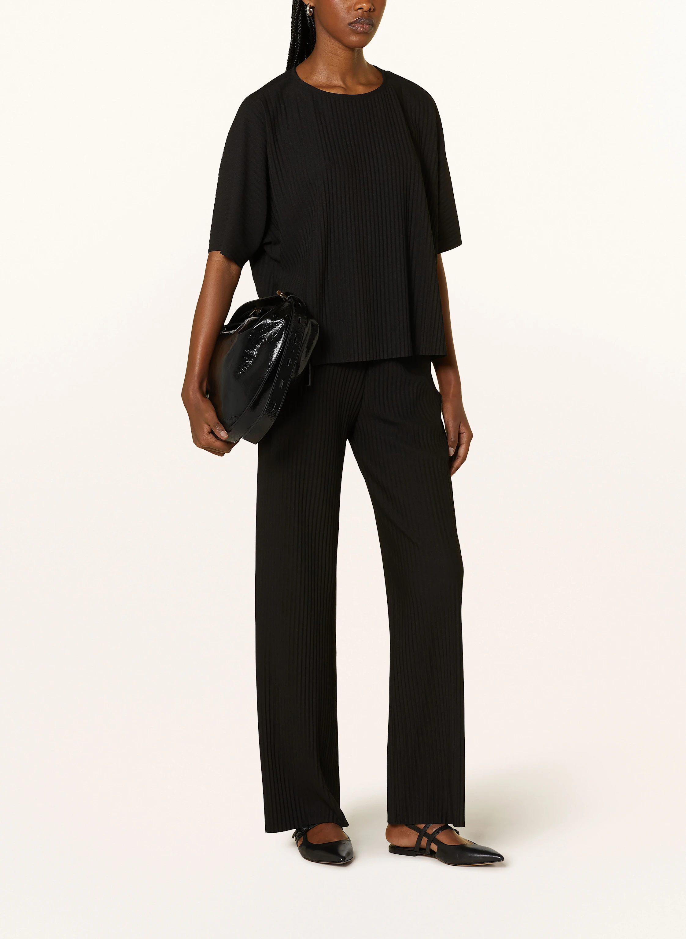 MRS & HUGS Cropped-Shirt mit Plissees