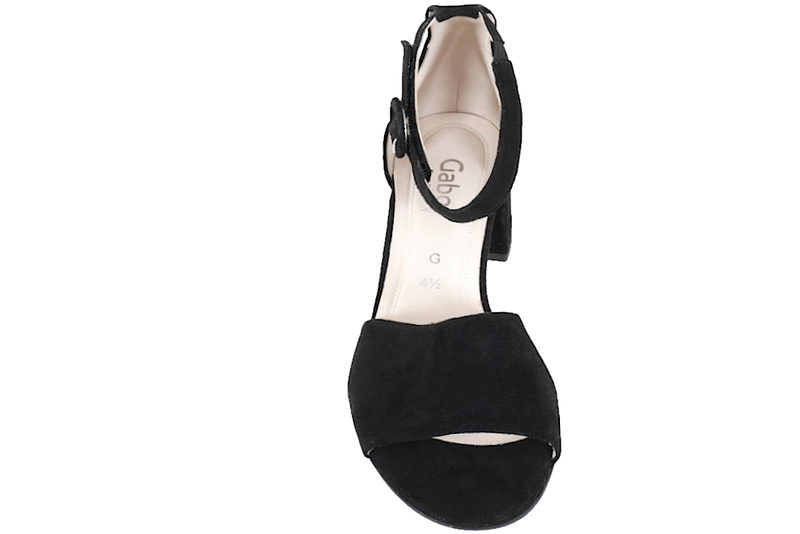 GABOR SANDAL I SORT MICROVELOUR
